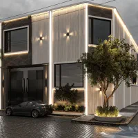 بتن اکسپوز  اجرا در نما ساختمان  چهار حفره