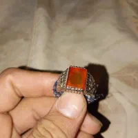 انگشتر نقره 925مردانه سنگ عقیق