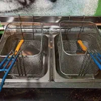گریل  ترکیبی صنعتی  و سرخ کن دو لگن صنعتی