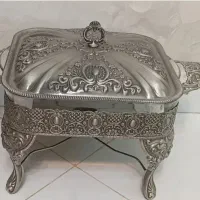 سوفله خوری شمع دار و میوه خوری برنجی
