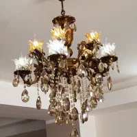 ۲عدد لوستر ۵ شاخه دوبل در حد نو