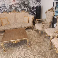 مبل کلاسیک ۹ نفره نهار خوری ۶ نفره سرویس چوب