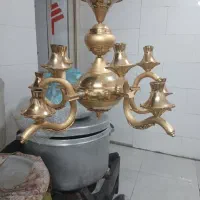 لوستر برنجی ۱۰ شاخه سنگین  ۱۰ کیلو بیشتر در حد نو