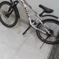 دوچرخه سفید ۲۴ دنده ای کمک جلو ترمز دیسکی