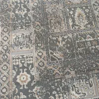 فرش فانتزی شیش متری طوسی نسکافه ای