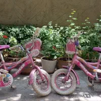 دوچرخه دخترانه دو عدد در حد نو