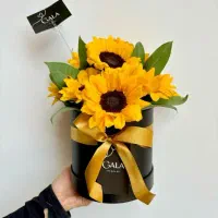 باکس گل افتابگرون روبانی/باکس گل رز