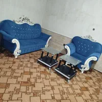 مبل هشت نفره با دوتا جلو مبلی چک دوماه هم قبوله
