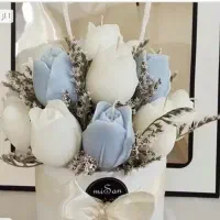 شمع مناسبتی یادبود دندونی سبد گل