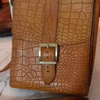 کیف چرم گاوی ۱۰۰ درصد طبیعی بند چرم دوشی