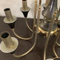 لوستر هشت شاخه برنجی جفت