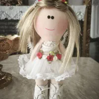 عروسک روسی بلوند مدل عروس