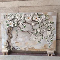 تابلو گچبریه مدرن درخت گل