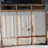 درب حیاط ۳لنگه فلزی