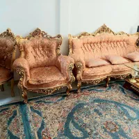 مبل سلطنتی چوب اصل راش ۱۲ نفره سالم