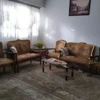 مبل ۷نفره استیل سه گل ۷ نفره تمام چوب و دست ساز