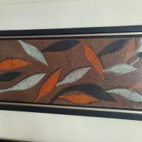 تابلو دکوراتیو چرم با قاب چوبی