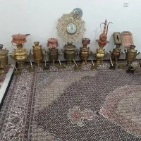 تمامی سماور زغالی هونگ دسته برنجی آفتابه لقن