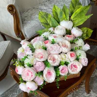 دسته گل های مصنوعی لوکس باکس گل دکوری وارداتی