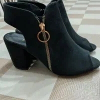 کفش رویه چرم جیر طبیعی سایز ۳۷ـ۳۸مجلسی تابستانه نو