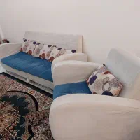 مبل راحتی ۷ نفره با ۳ عدد عسلی و جلو مبلی