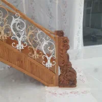 اجرای انواع نرده های چوبی و کف پله های چوبی