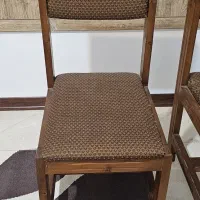 دو عدد صندلی چوبی روکش مخمل