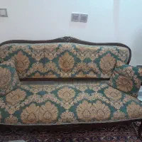 مبل استیل ۷نفر طرح چوب گردو
