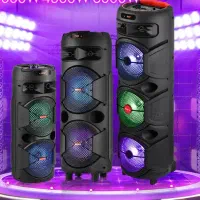 اسپیکر شارژی 90 سانتی ZQS-2806 با میکروفون بیسیم