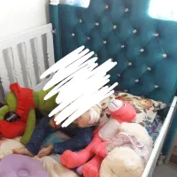 تخت خواب به همراه دراور بالاش بدون تشک