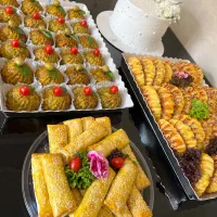 انواع خاگینه،حلوا،کیک،فینگرفود و پیش غذا