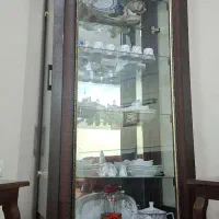 بوفه دکور چوبی شیشه ای