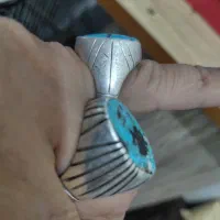 جفت انگشترفیروزه نقره عیاربالا