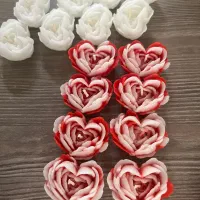 شمع گل رز قلبی