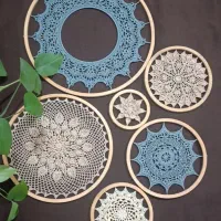 دیوارکوب قلاب بافی (ماندالا)