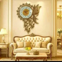 برنز ساعت دیواری برنجی برنزی آرام گرد بی صدا