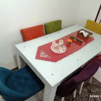 میز نهار خوری 6نفره mdfوکیوم ممبران