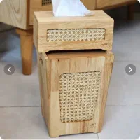 سطل و دستمال چوب و حصیر