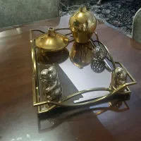 سینی تزئینی و گلدان و وسایل