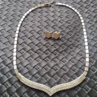 گردنبند به همراه گوشواره استیل