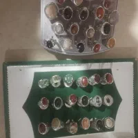 100عددانگشتر با سنگ اصل معدنی دونه ای 100هزار