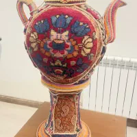 تلفیق فرش و سفال صنایع دستی