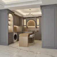 کابینت اشپزخانه/نئوکلاسیک/هایگلاس سوپر مات/کمد