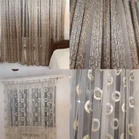 تعدادی پرده اتاق خواب و پذیرایی پارچه ترک