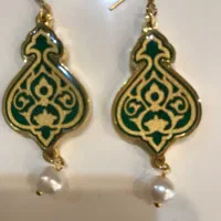 گوشواره مدرن ورق طلا