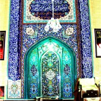سرامیک لعاب سنتی دکوراتیو کاشی مراکشی کتیبه قرآنی