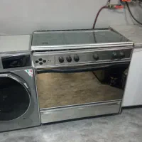 گاز صفحه استیل پنج‌شعله فر دار