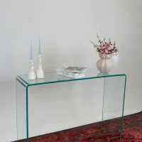 کنسول شیشه ای خم مینیمال - خرید از تولیدی