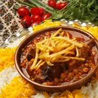 غذای خونگی قیمه قورمه سبزی مرغ