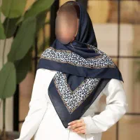 روسری طرحدار پک سورمه ای(دل آرا)